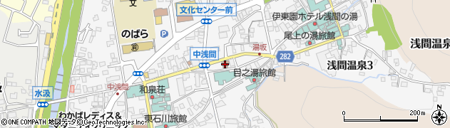 浅間温泉郵便局周辺の地図