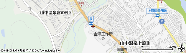 石川県加賀市山中温泉上原町イ16周辺の地図