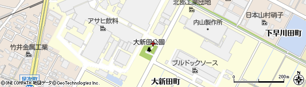 大新田公園周辺の地図