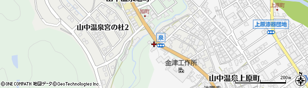 石川県加賀市山中温泉上原町イ1周辺の地図