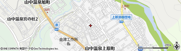 石川県加賀市山中温泉上原町（カ）周辺の地図