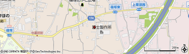群馬県藤岡市篠塚201周辺の地図