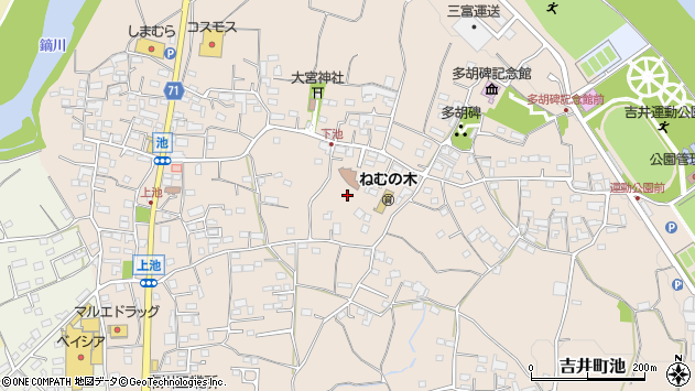 〒370-2107 群馬県高崎市吉井町池の地図