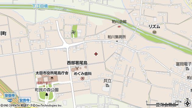 〒370-0421 群馬県太田市粕川町の地図