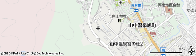 石川県加賀市山中温泉宮の杜周辺の地図