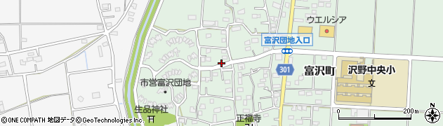 群馬県太田市富沢町周辺の地図