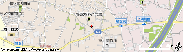 群馬県藤岡市篠塚400周辺の地図