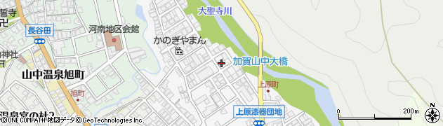 石川県加賀市漆器団地周辺の地図