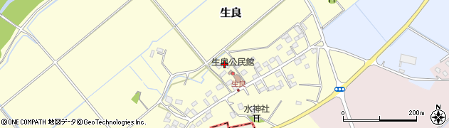 栃木県小山市生良周辺の地図