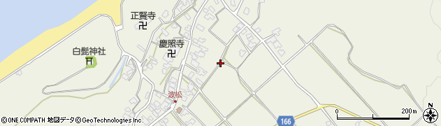 福井県あわら市波松周辺の地図