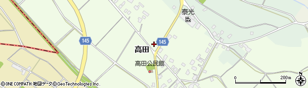 茨城県小美玉市高田周辺の地図