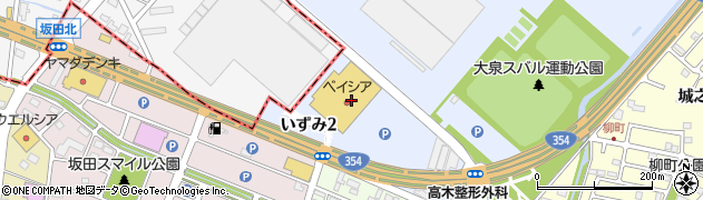 ベイシア大泉店周辺の地図