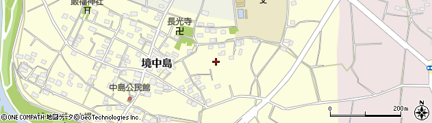 群馬県伊勢崎市境中島周辺の地図