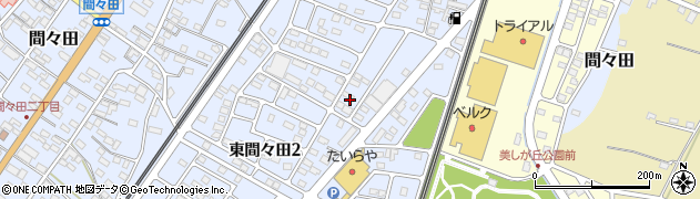 栃木県小山市東間々田周辺の地図