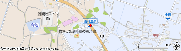 浅科温泉周辺の地図