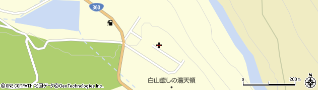 石川県白山市尾添チ周辺の地図