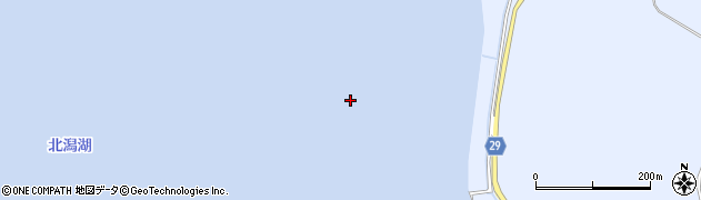 北潟湖周辺の地図