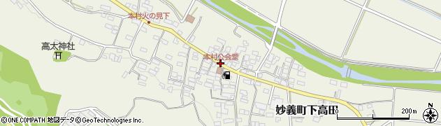 本村公会堂周辺の地図