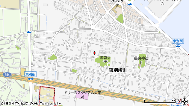 〒373-0815 群馬県太田市東別所町の地図