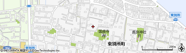 群馬県太田市東別所町周辺の地図