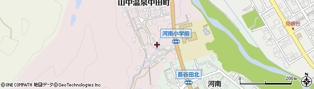 石川県加賀市山中温泉中田町ホ161周辺の地図