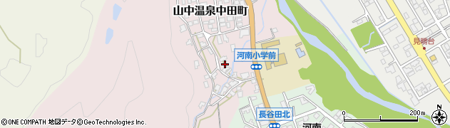 石川県加賀市山中温泉中田町ホ158周辺の地図