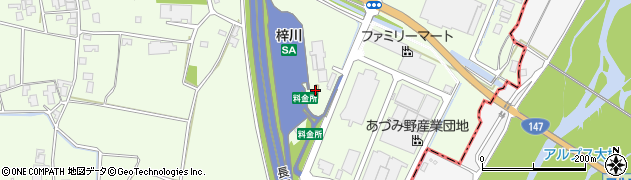 ファミリーマート梓川サービスエリア上り店周辺の地図
