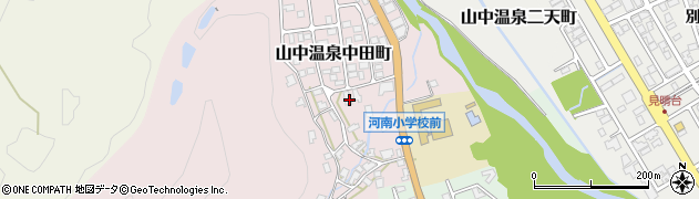 石川県加賀市山中温泉中田町ホ116周辺の地図