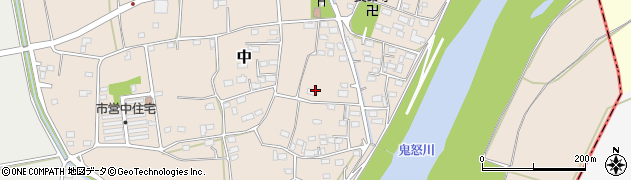 茨城県結城市中周辺の地図