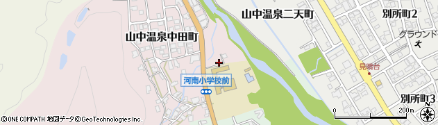 石川県加賀市山中温泉中田町ニ58周辺の地図