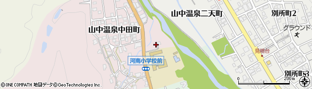 石川県加賀市山中温泉中田町ニ56周辺の地図