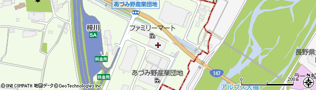 戸田フーズ株式会社安曇野工場周辺の地図