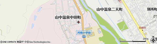 石川県加賀市山中温泉中田町ホ245周辺の地図