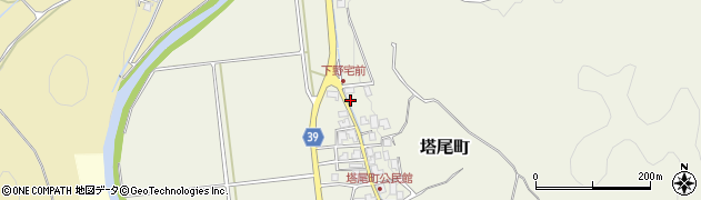 石川県加賀市塔尾町（ロ）周辺の地図