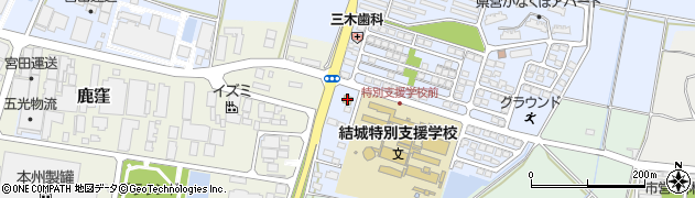 ファミリーマート結城鹿窪店周辺の地図