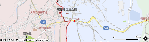 茂田井入口周辺の地図