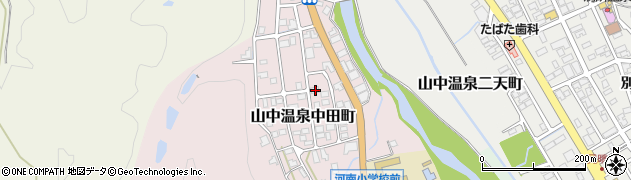 石川県加賀市山中温泉中田町ホ256周辺の地図