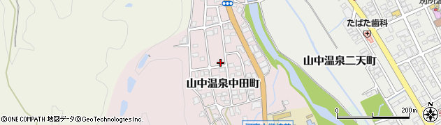 石川県加賀市山中温泉中田町ホ223周辺の地図