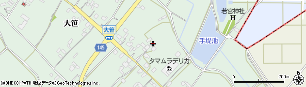 茨城県小美玉市大笹284周辺の地図