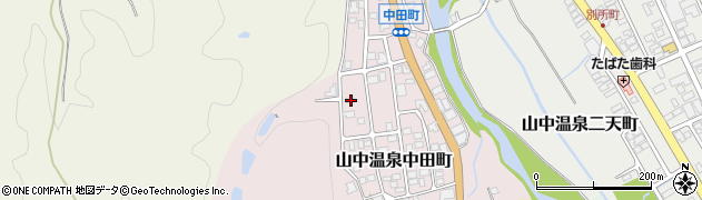 石川県加賀市山中温泉中田町ホ205周辺の地図