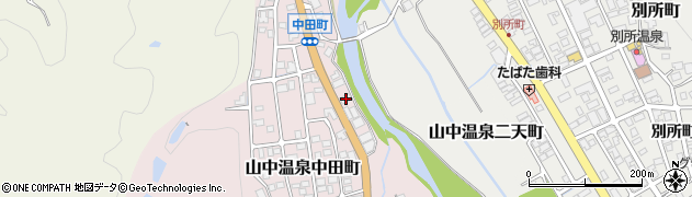 石川県加賀市山中温泉中田町ホ45周辺の地図