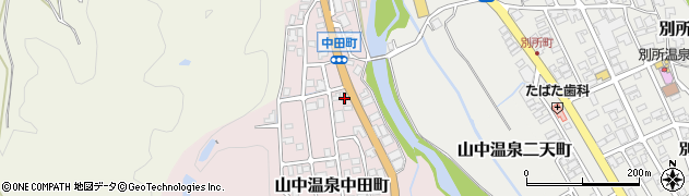 石川県加賀市山中温泉中田町ホ36周辺の地図