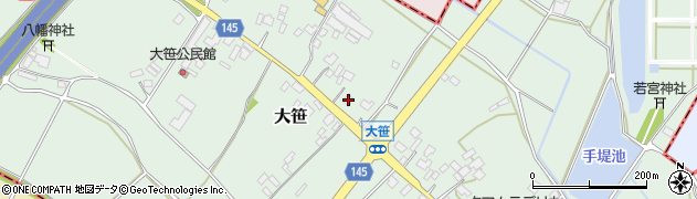 茨城県小美玉市大笹307周辺の地図