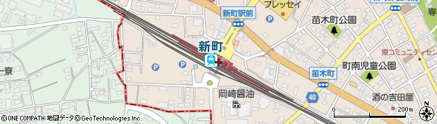 新町駅周辺の地図