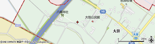 茨城県小美玉市大笹209周辺の地図