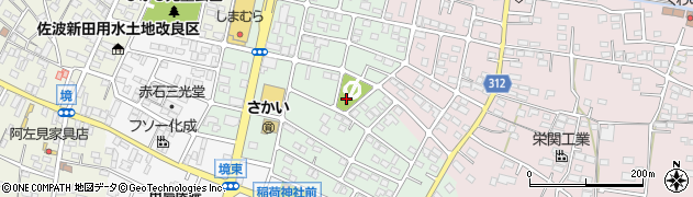 伊勢崎市境風の子公園周辺の地図
