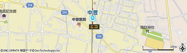 中萱駅周辺の地図