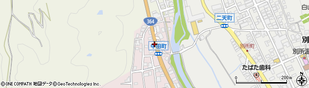 石川県加賀市山中温泉中田町（ト）周辺の地図