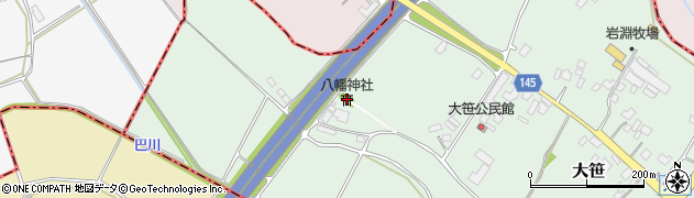茨城県小美玉市大笹199周辺の地図