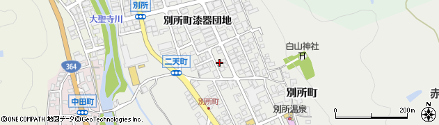 石川県加賀市別所町漆器団地3周辺の地図
